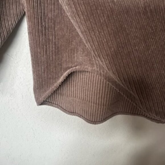 NWOT Vintage Taupe Brown Corduroy Suede Collared Fall Shaket Jacket Coat - Picture 4 of 11